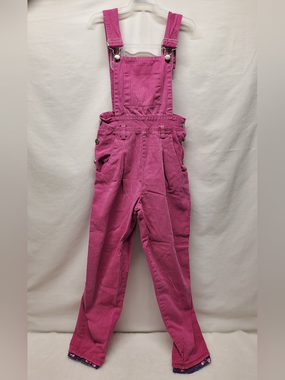 Rare Vtg Girls Pink Corduroy Overalls - Classic Bib Jumpsuit 90s Paper Tag